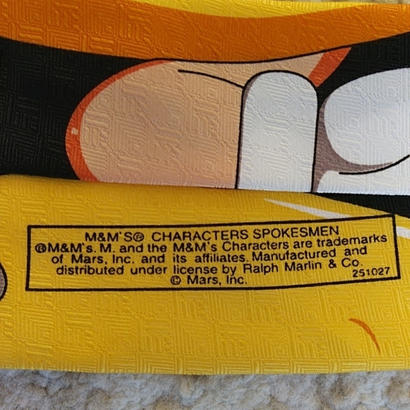 M & M's Brand Candy Tie Black Red Yellow White - Picture 6 of 11